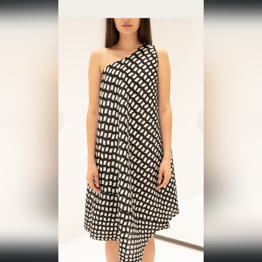 ISSEY MIYAKE PLEATS PLEASE ONE SHOULDER DRESS
